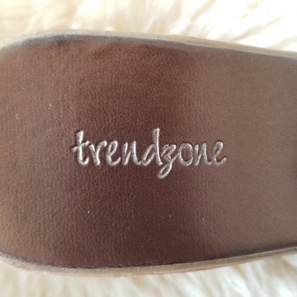 TRENDZONE Bronze Wedge Hutton Sandals Size 8M - Picture 3 of 12